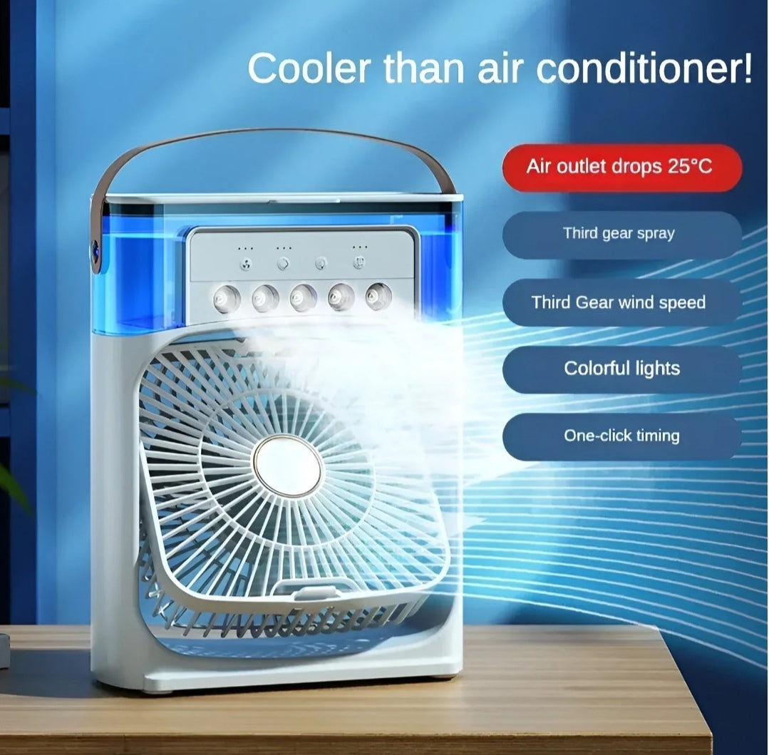Portable Air Conditioner Fan Fine Mist Water Humidifier Function 4 in 1